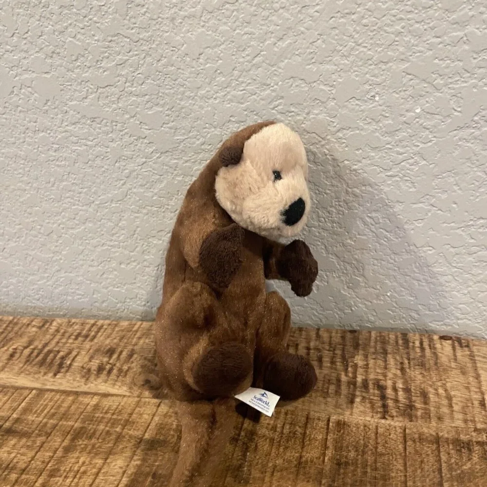 Sea Otter Plush 10” Toy Stuffed Animal Realistic Sea World Shamushop